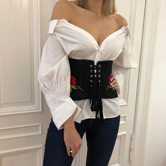 ubrania różne Pas gorsetowy CORALIE jeans ciemny