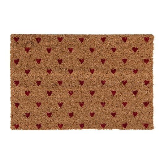 wycieraczki pod drzwi Wycieraczka wejściowa kokos Red Hearts 60x40 cm