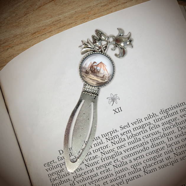 zakładki do książek Zakładka do książki - Smok - lilia