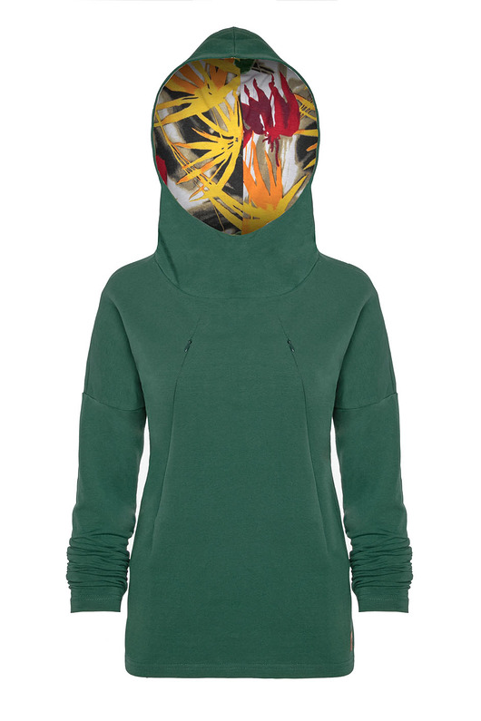 Bluza do karmienia z GREEN z suwakiem mamatu