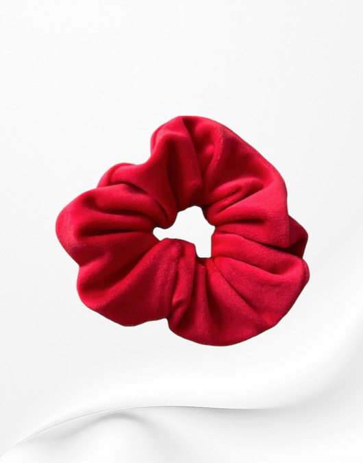 gumki do włosów Gumka frotka scrunchie welurowa czerwona