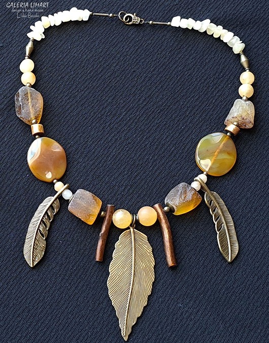 naszyjniki - inne Cytryn inaczej. Naszyjnik unikatowy ręcznie zrobiony PREZENT z klasą