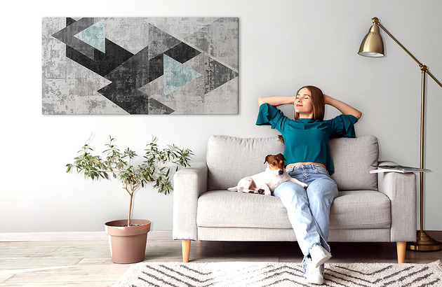 obrazy Obraz na płótnie TAPETAMA geometryczna sztuka w stylu skandynawskim
