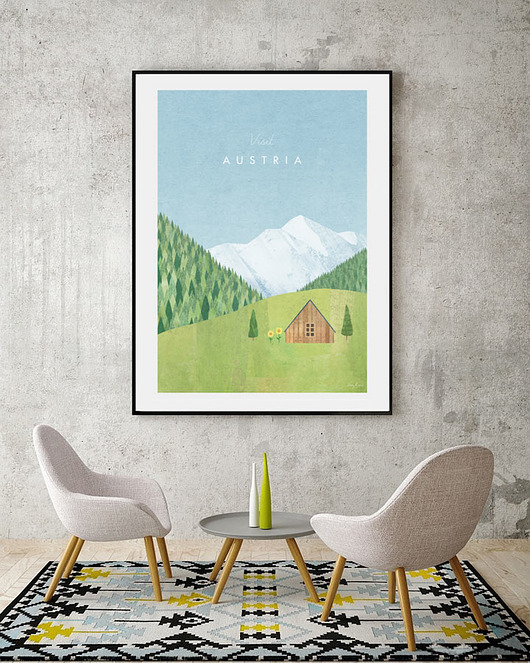 Austria - Tyrol - vintage plakat 50x70 cm minimalmill