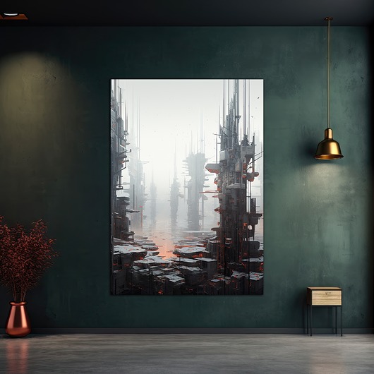 plakaty Futurystyczna Japonia, Cyberpunk - Plakat - Loft, Minimalizm