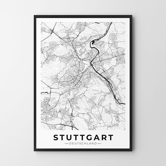 plakaty Plakat Mapa Stuttgart