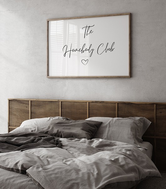 plakaty PLAKAT typograficzny homebody club dla domatora