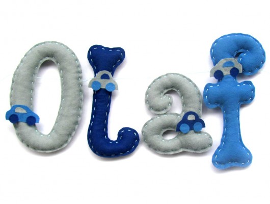 Literki z filcu - Olaf - 12-16cm locoloro
