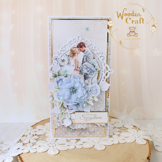 zaproszenia i kartki na ślub Romantyczna kartka ślubna, pamiątka ślubu "HydrangeaLove1"