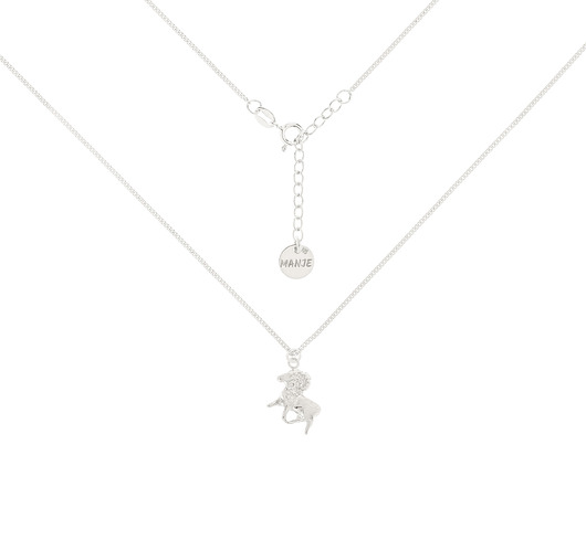chokery Srebrny choker pancerka ze znakiem zodiaku Baran