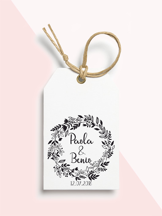 Stempel ślubny personalizowany Wianek DrukLove