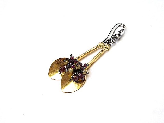 Kolczyki Swarovski Kalie w granatach  Katia i krokodyl