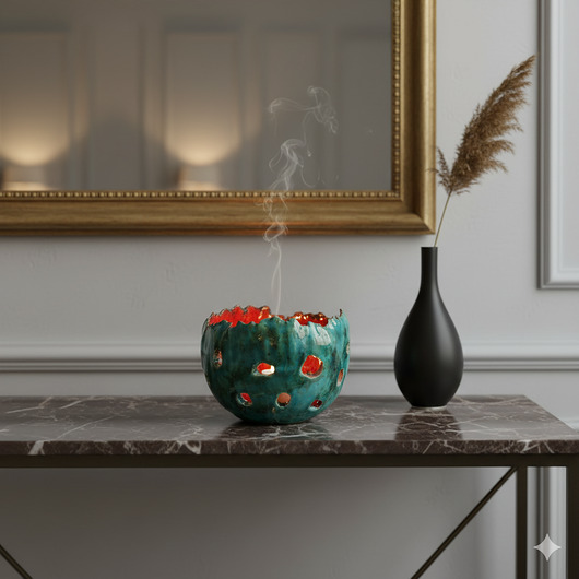 świeczniki i świece Lampion ceramiczny - Arbuz