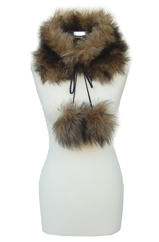 Brown fur collar- kołnierz brązowy Kasia Zapała