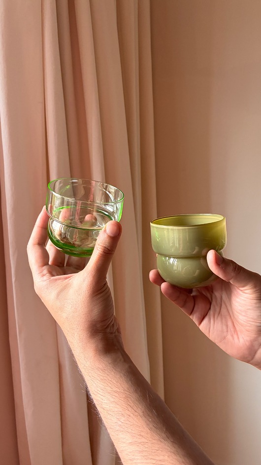 szklanki i kieliszki SZKLANKI RUNO Mix Regular  (2szt.) trawa + oliwka