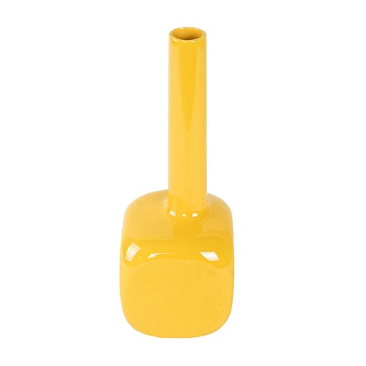 wazony Wazon ceramiczny żółty, włoski design, lata 70, produkcja: Włochy