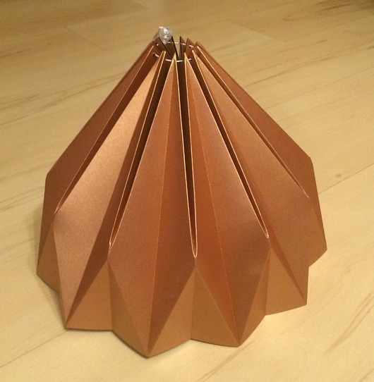 Abażur klosz Origami Klasyka origamilamp miedź Papersign