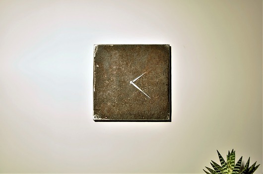 Designerski, unikalny, zegar handmade z blachy. Light My Fire