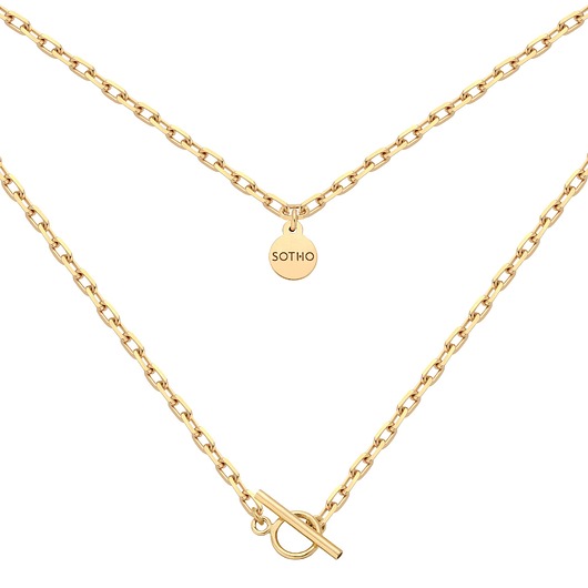 złote naszyjniki Złoty masywny łańcuszek z ozdobnym zapięciem