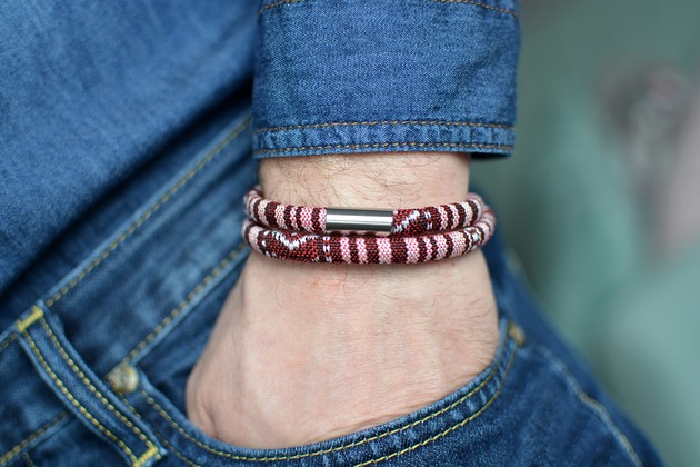 bransoletka MĘSKA BOHO NAZCA DUO SATIN STEEL Beezoo