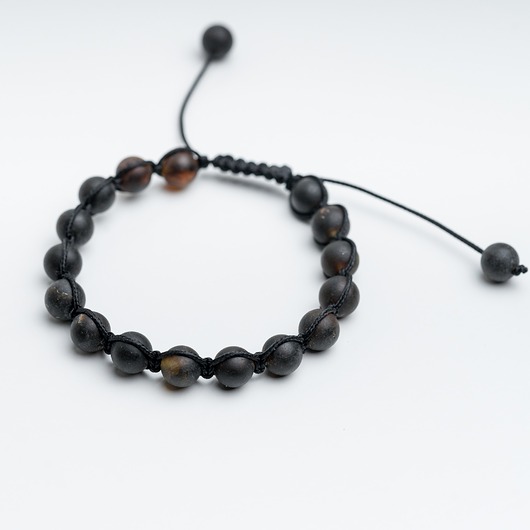 biżuteria męska Bransoletka męska z bursztynu bałtyckiego makrama