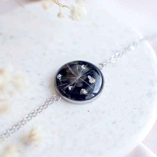 bransoletki z żywicy Bransoletka z rzęsek dmuchawca