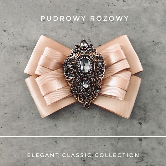 Brosza  Elegant Classic NEW 2021 Ślub Pudrowy Różowy