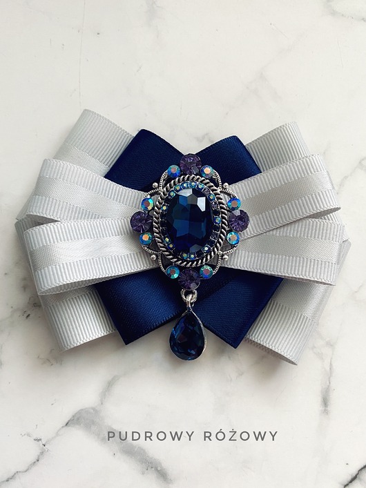 broszki Brosza  z niesamowitym granatowym kryształem    NEW