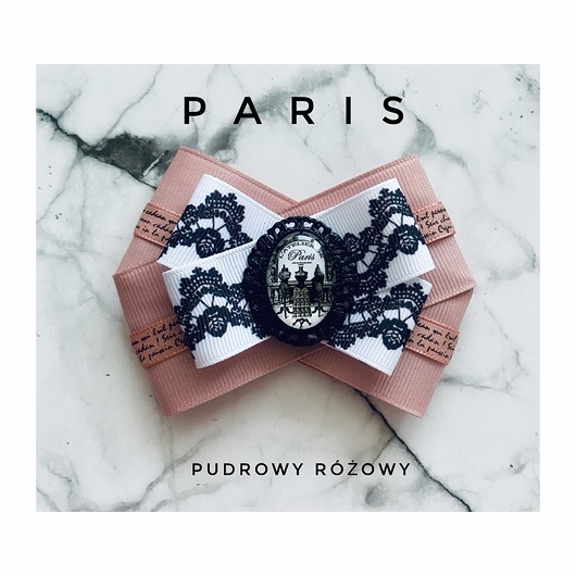 broszki Kolekcja PARIS  z grafiką retro w stylu francuskim