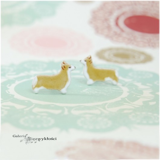 Corgi pembroke mini pieski- ceramiczne sztyfty Dorca