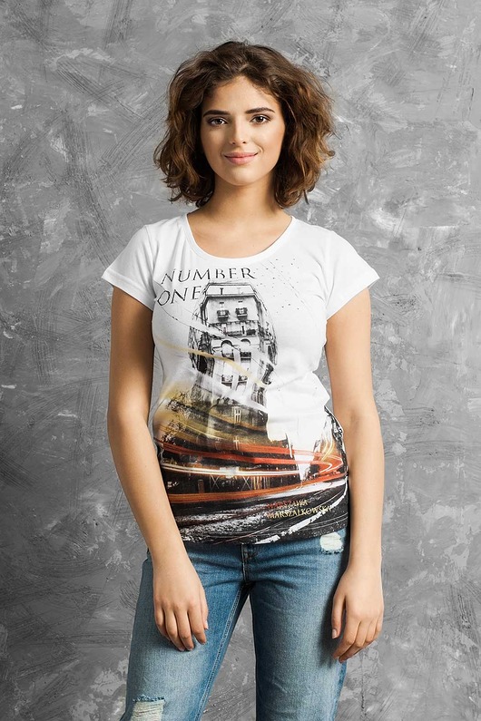 T-shirt damski TRAMWAJ ZWANY PODĄŻANIEM TCITY