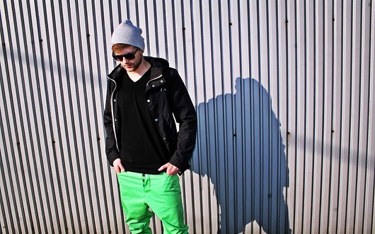 SPODNIE BUTTON ZIPPER PANTS unisex Button