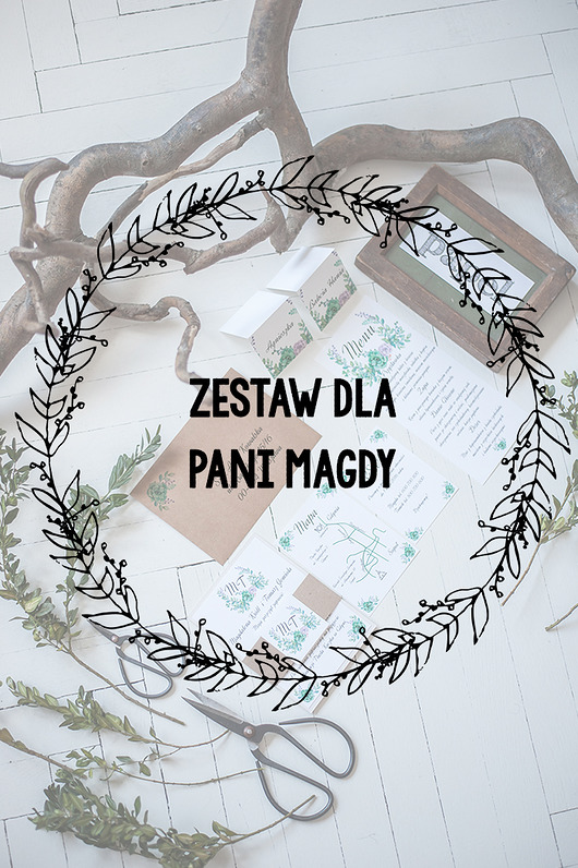 Zaproszenie ślubne z serii RUSTIC SUCCULENT 2 Papel