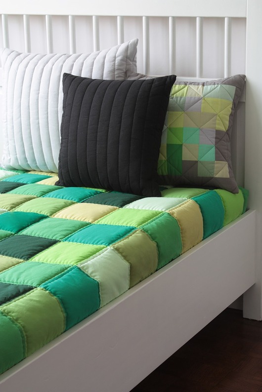 Patchworkowy pokrowiec na materac patchwork house