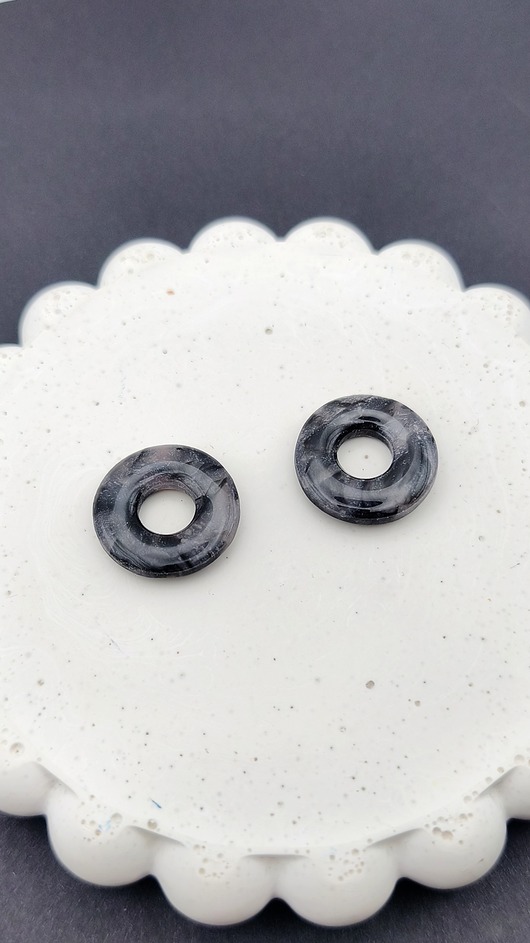 kolczyki z masy plastycznej Kolczyki DONAT midi elegant