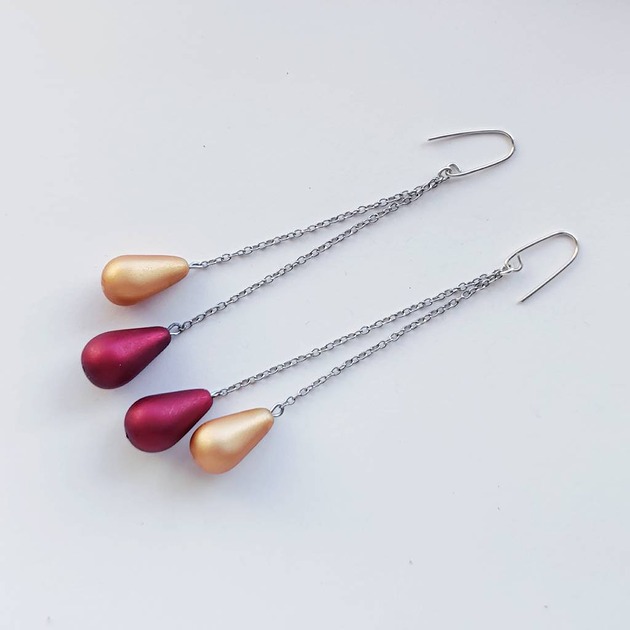 kolczyki z kamieniami Kolczyki OKRĄG