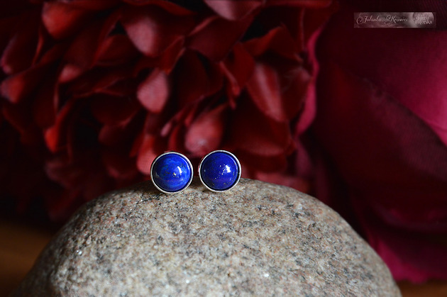 kolczyki z kamieniami Lapis Lazuli Kolczyki sztyfty
