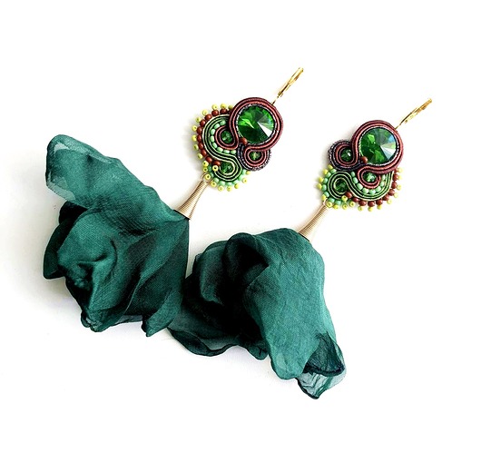 kolczyki soutache Sutaszowe kolczyki BALI