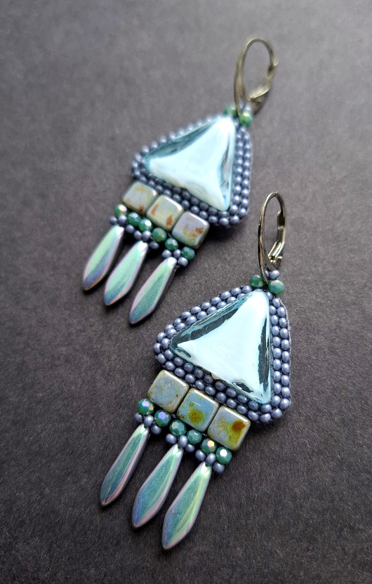 kolczyki szklane Kolczyki wodne historie