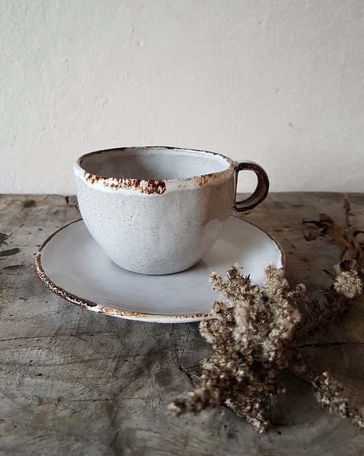 kubki Kubek boho 300ml z podstawkiem