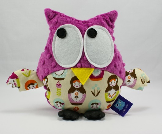 Sowa GUSTAW przytulanka MATRIOSZKI malinowa Little Sophie