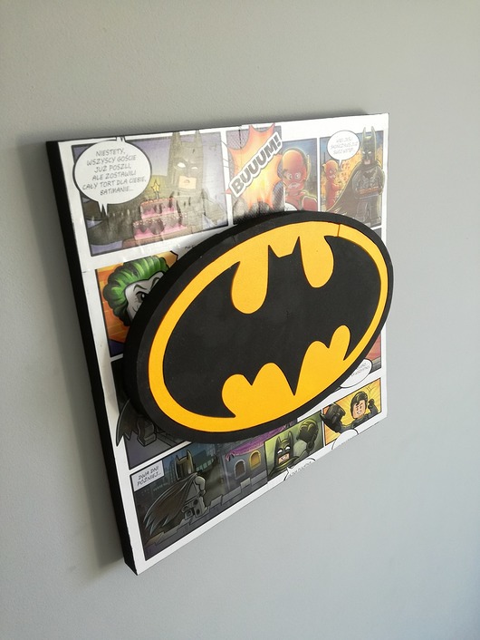 Dekoracja 3D logo BATMAN NICE HOUSE