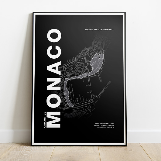 Plakat Tory wyścigowe - Monaco Peszkowski Graphic