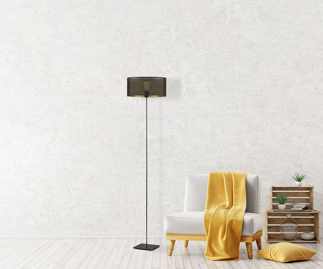 lampy podłogowe Niewielka lampa podłogowa z ażurowym kloszem MEKSYK AŻUR