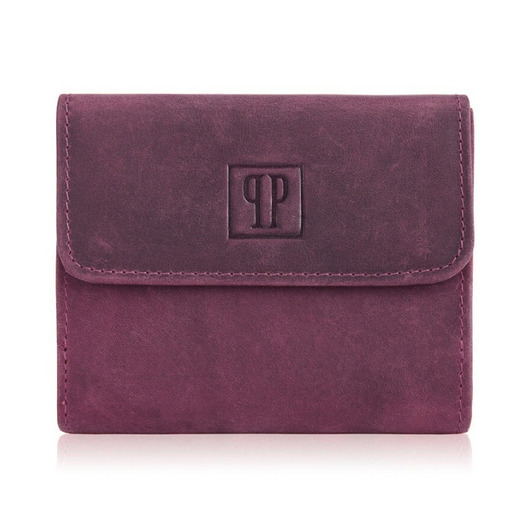 portfele damskie Portfel damski skórzany mały z ochroną RFID różowy T-11-CHR