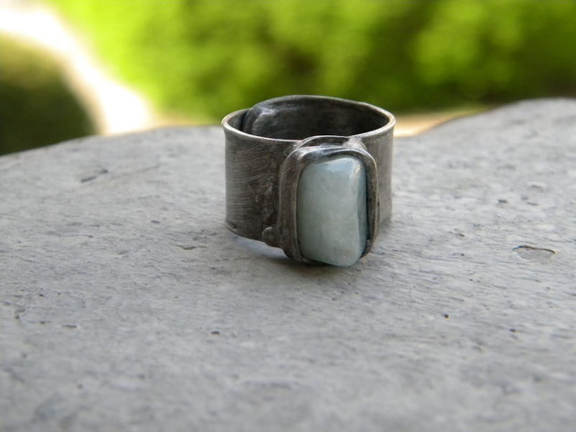 pierścionki - różne Roman Ancient Ring ;) akwamaryn