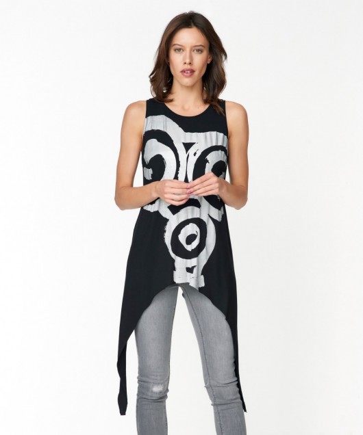 Silver Mursi Art top  SELVA SELVA