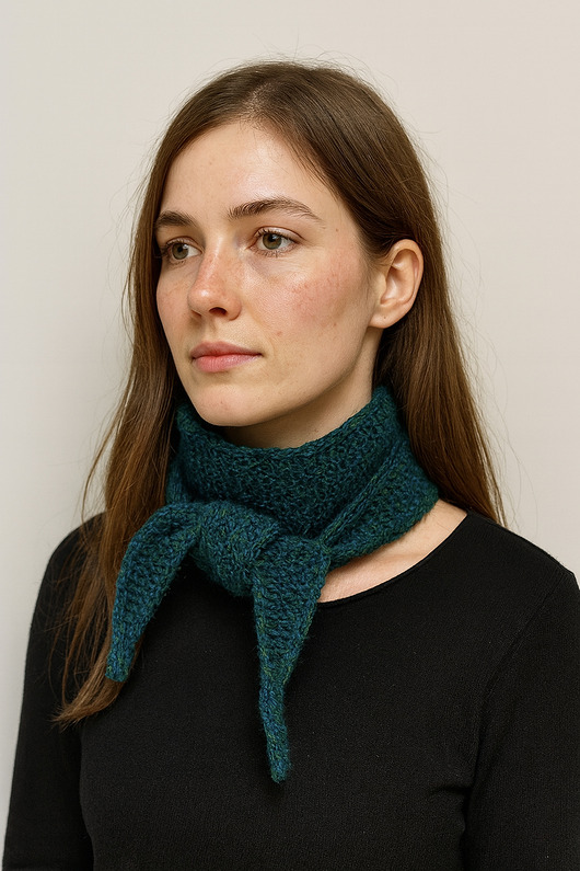 szale damskie Mały ciepły skandynawski szalik Sophie apaszka turban 100% alpaka