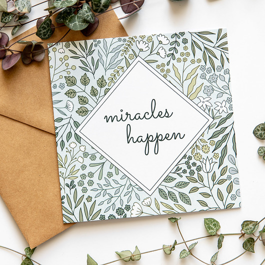 kartki okolicznościowe - wydruki Kartka "Miracles happen"