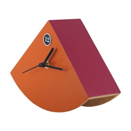 buJAczeK  MULTiCoLoR orange Clock Wood Studio